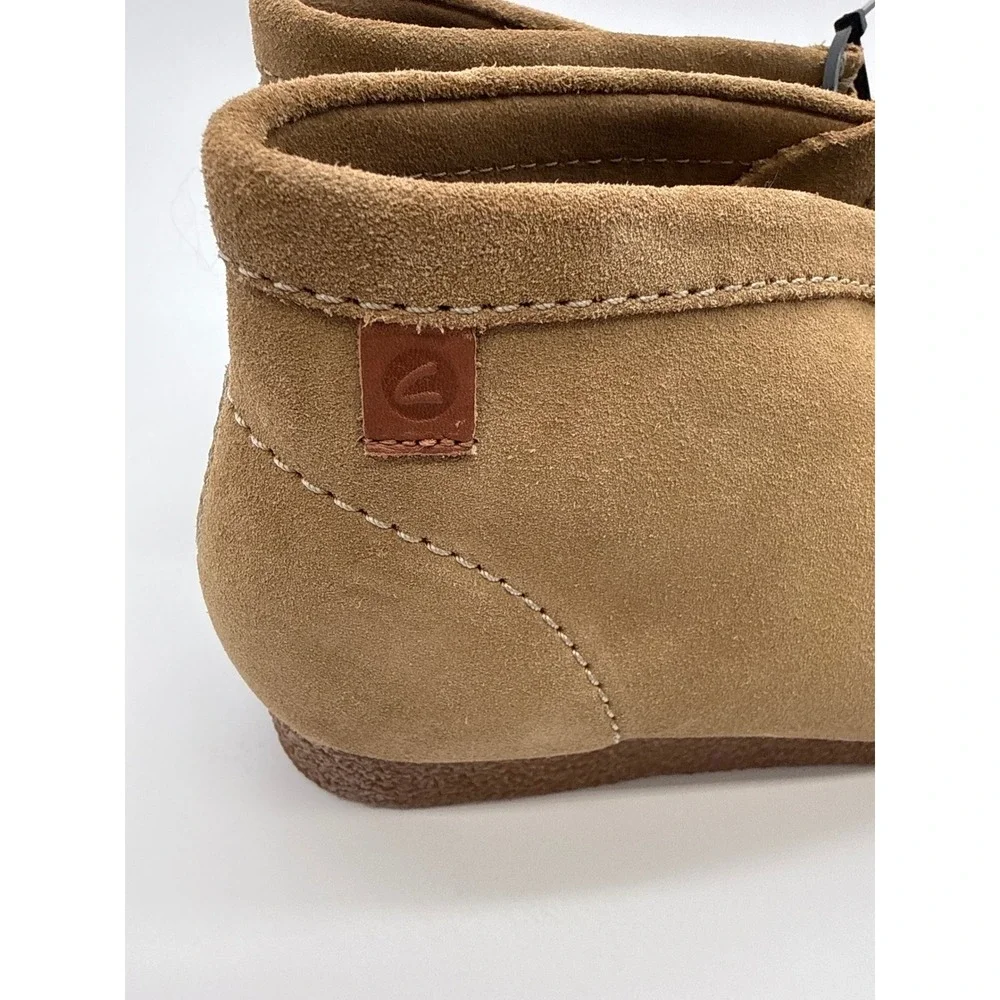 Clarks Collection Shacre Boot Men 12 Dark Sand Suede Chukka Wallabee leather EUC